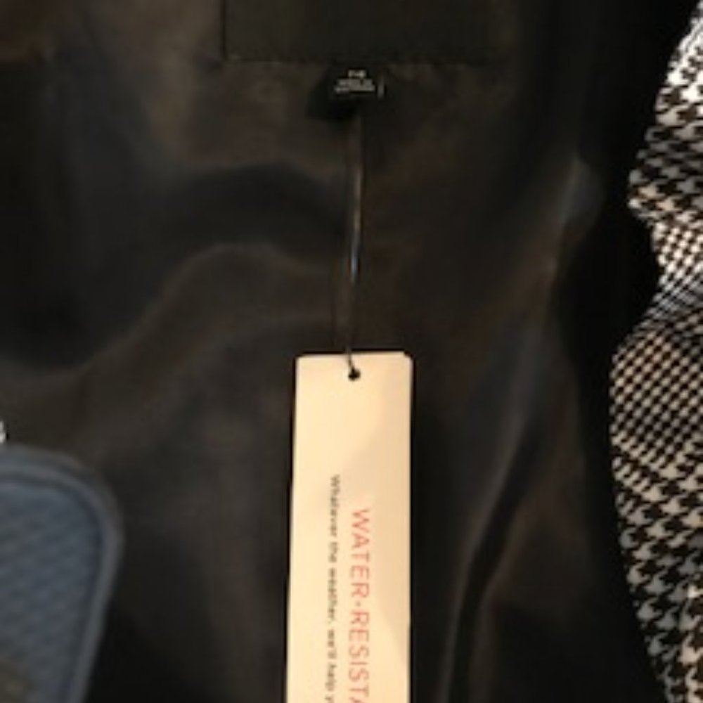 Talbots Houndstooth/multi pattern raincoat - Picture 5 of 6
